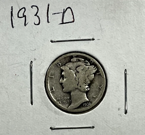 1931-D Mercury Dime : Very Good   VG