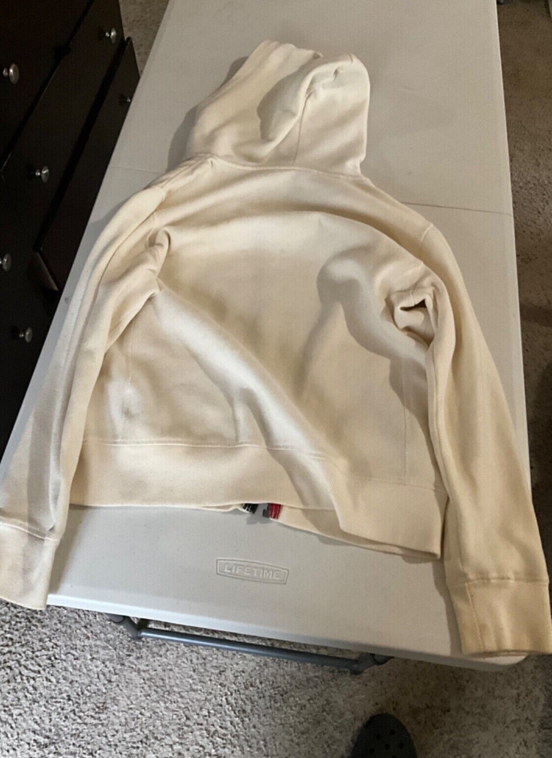 Vintage Tommy Hilfiger White Embroidered Essential Full Zip Size L.