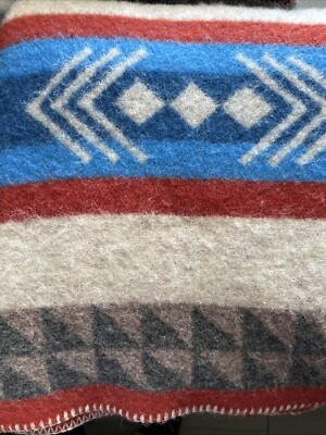 Klippan Wool Blanket Mountain Lodge Multi Color NEW 100% Lambs wool 51'' x 71''