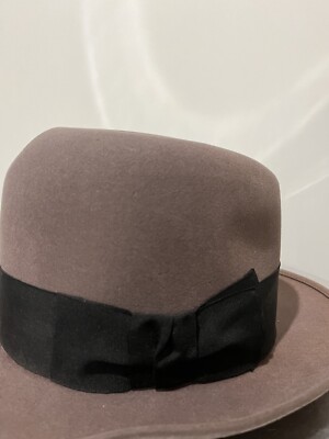 Vintage Homburg Hat Brooks Brothers Grey Made England Knox New