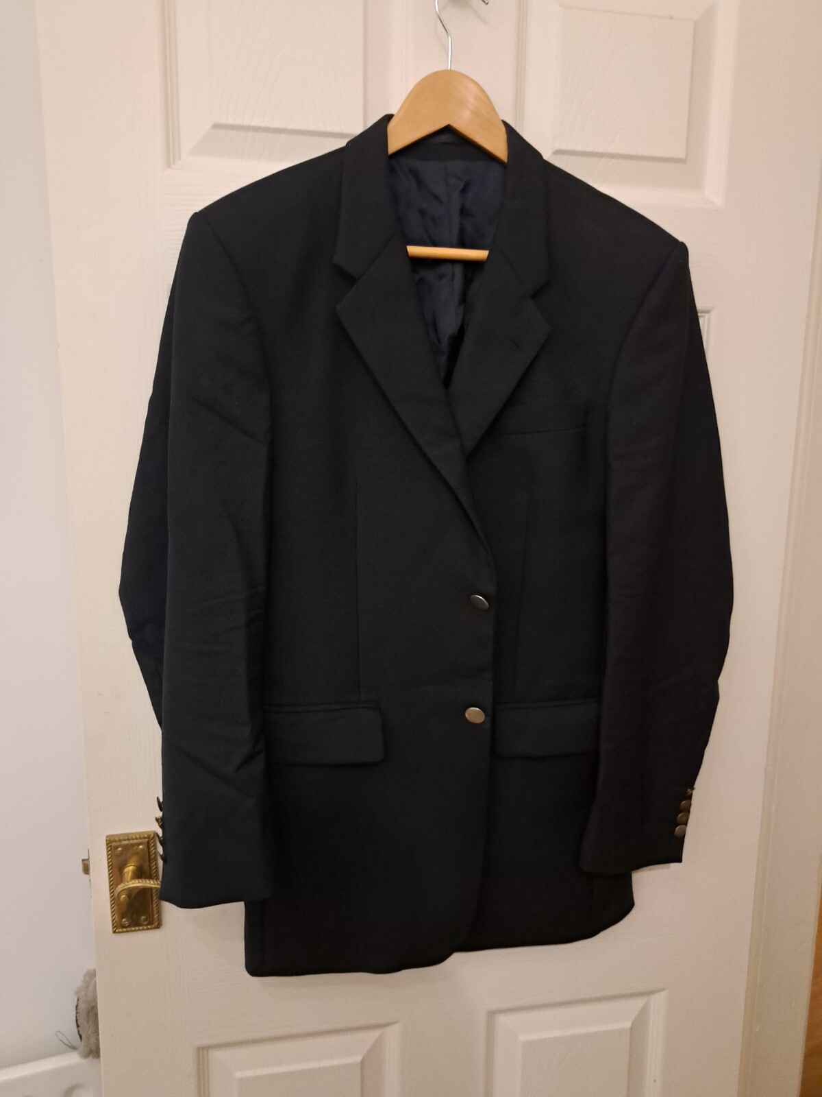 Blazer Roderick Charles blu navy UK 38 bottoni argento Savile Fila Londra lana