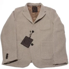 Gimo's NWT Cardigan Sweater Jacket Size XL in Solid Brown Lofty Wool Blend