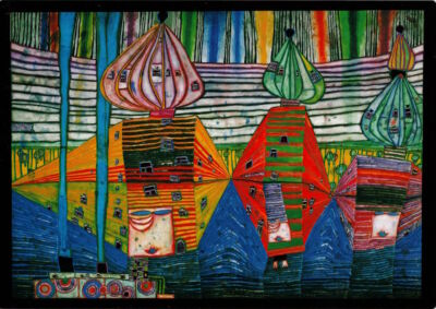 Kunstkarte Hundertwasser ''Emersion de la Troisieme Peau''