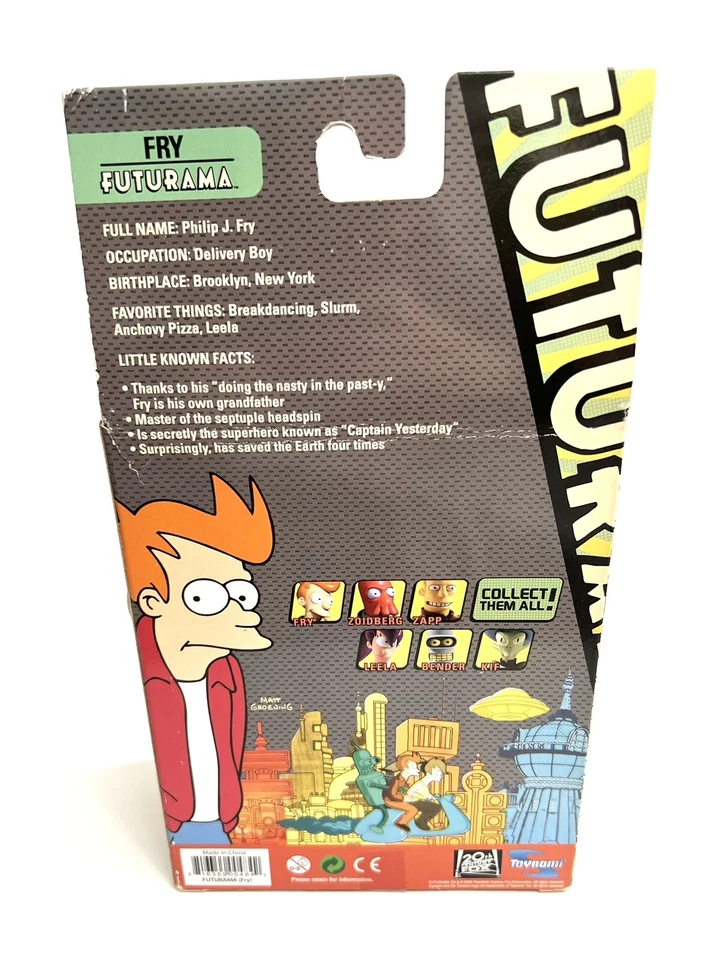 TOYNAMI 系列 FUTURAMA 2009 系列 FRY 动作人物 * 密封 * * — 第 4/4 张图片