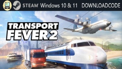 NEU PC Computer Spiel Transport Fever 2 für Windows 10 11 STEAM Downloadcode Key