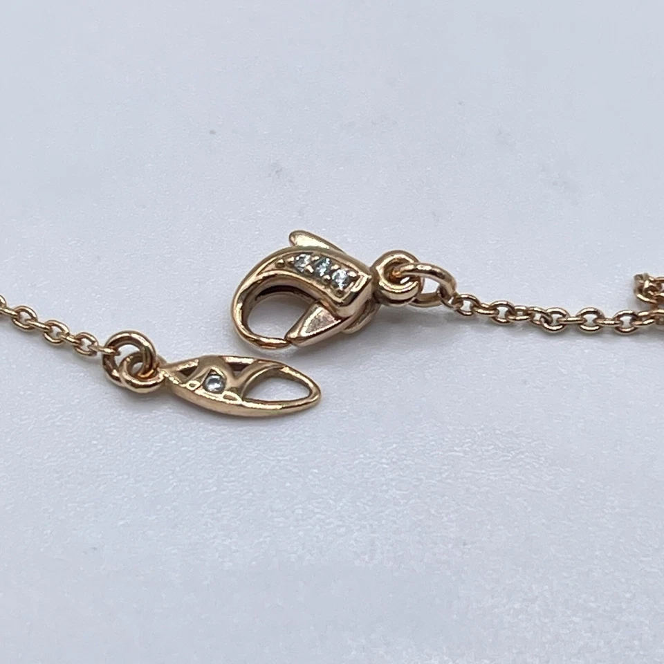 NADRI Rose Gold Pave Open Circle Pendant in Cubic Zirconia 16-18” - Image 4 of 4