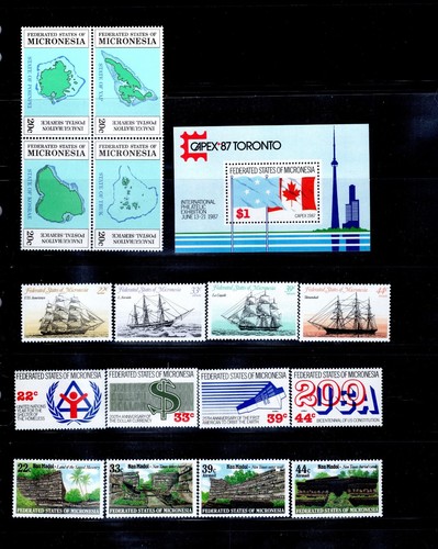 Mikronesien Sammlung von über 20 postfrischen Briefmarken