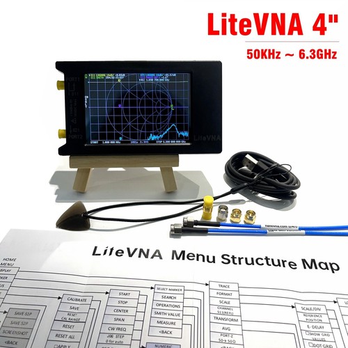 LiteVNA-64 50KHz-6.3GHz Vector Network Analyzer VNA Antenna with 3.95"Screen - 第 1/8 張圖片