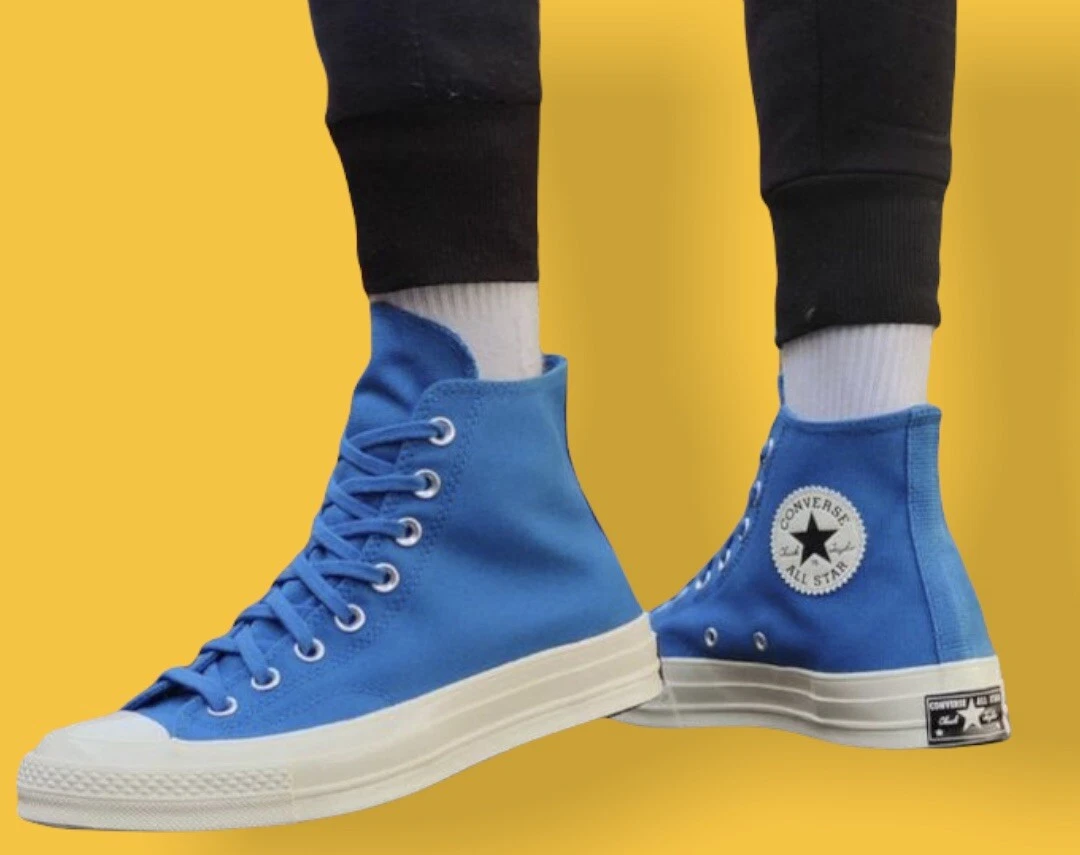 Converse daim bleu hot sale