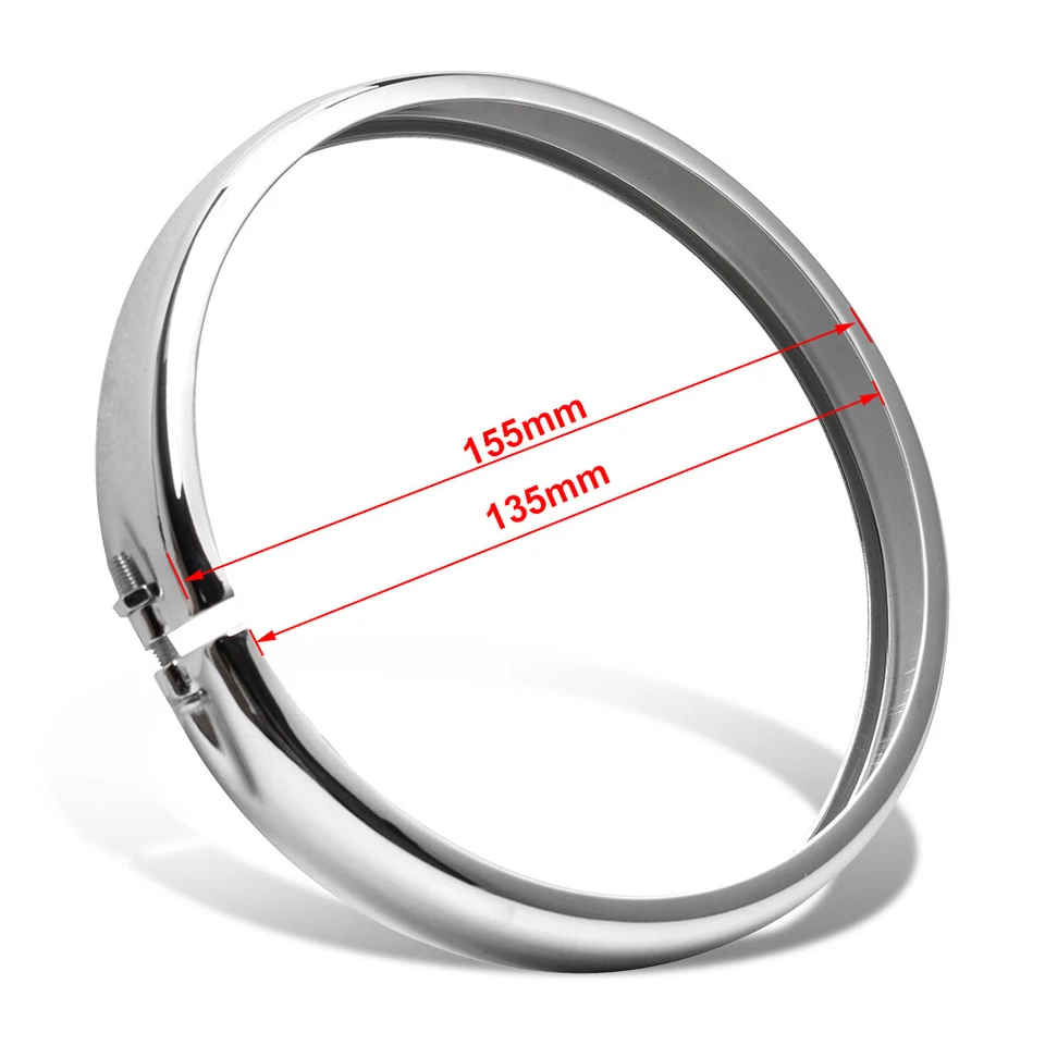 Tampa decorativa moldura anel acabamento farol cromado 5,75 pol. para Harley Sportster Dyna - Imagem 2 de 4