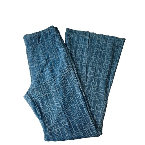 Free People Damen M In The Night Spitzen Schlaghose blau Gummibund Pull On - Bild 2 von 8