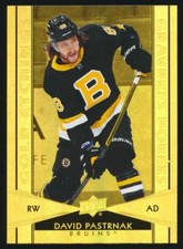 2021-22 UD Tim Hortons Gold Etchings David Pastrnak #G11