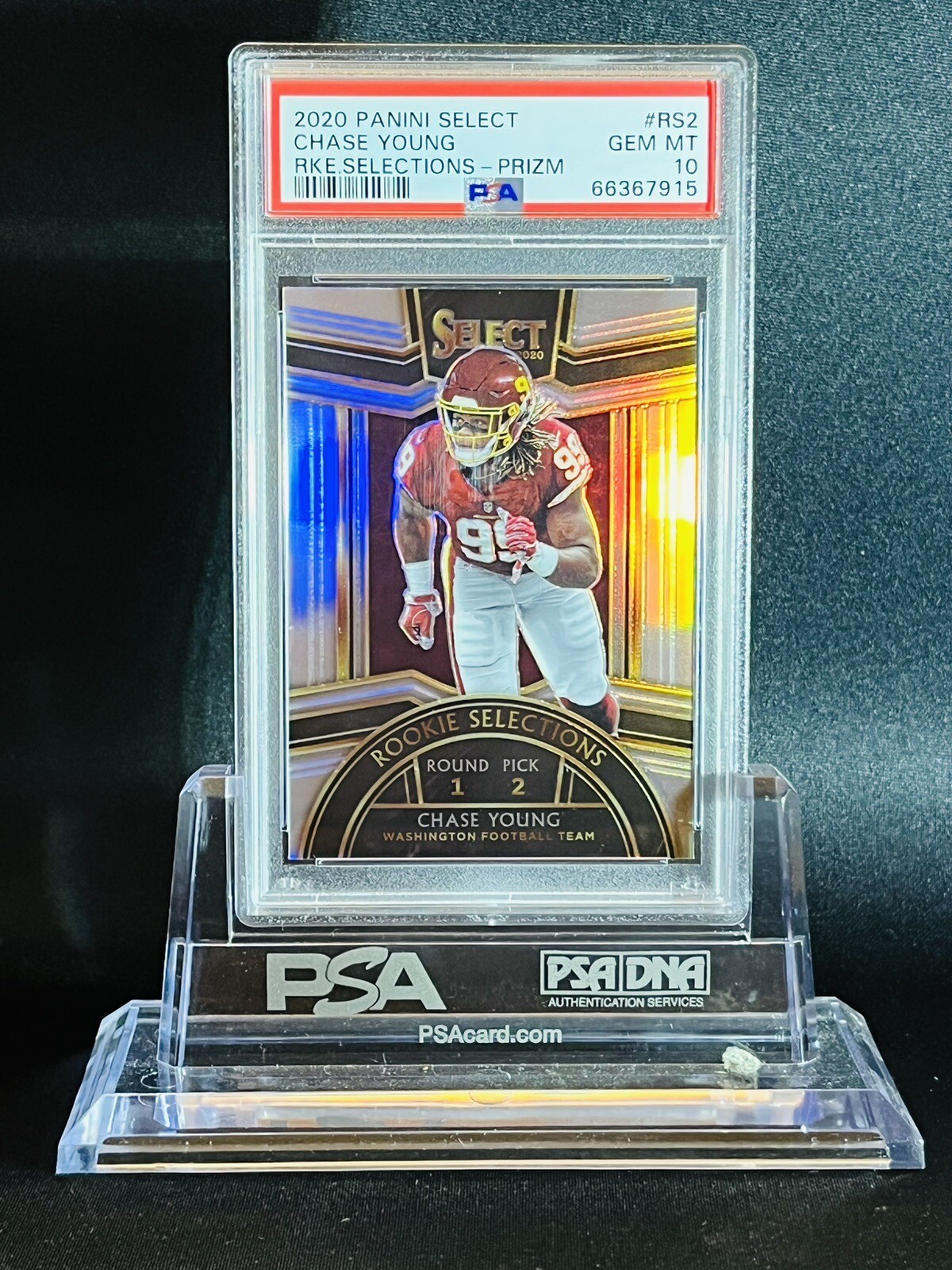 Chase Young 2020 Panini Select Rookie Selections Silver Prizm RC #RS-2 PSA 10