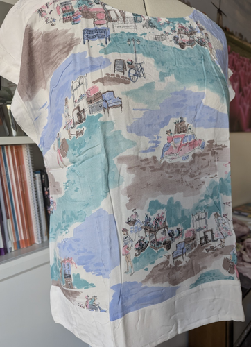 Joules Joy French Market Relaxed Fit Short Sleeve Top UK 16 White Blue Floaty - Picture 2 of 14