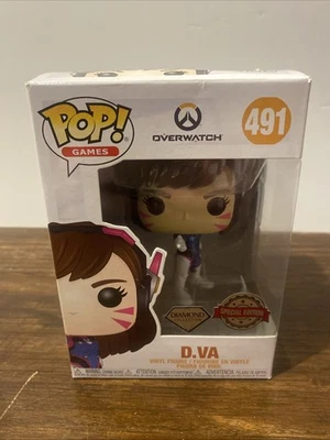 D.VA (Diamond Glitter) 491 Overwatch Funko Pop Vinyl Figure - Image 1 of 4