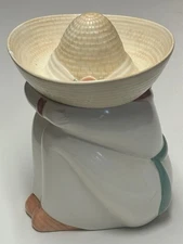 VTG Treasure Craft Ceramic Sleeping Siesta Pedro Cookie Jar Sombrero Approx 12"