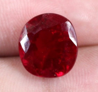 Burma Rot Rubin 8.05 CT Natürlich Kissen Edelstein Zertifiziert T7691