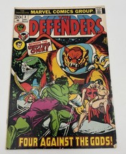 The Defenders  3 Marvel Comic Book 1972 Good Condition Vintage