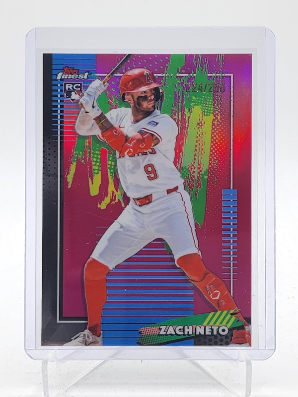 ZACH NETO 2026 TOPPS FINEST COMMON ROOKIE PINK REFRACTOR /250 #38 ANGELS Q6230