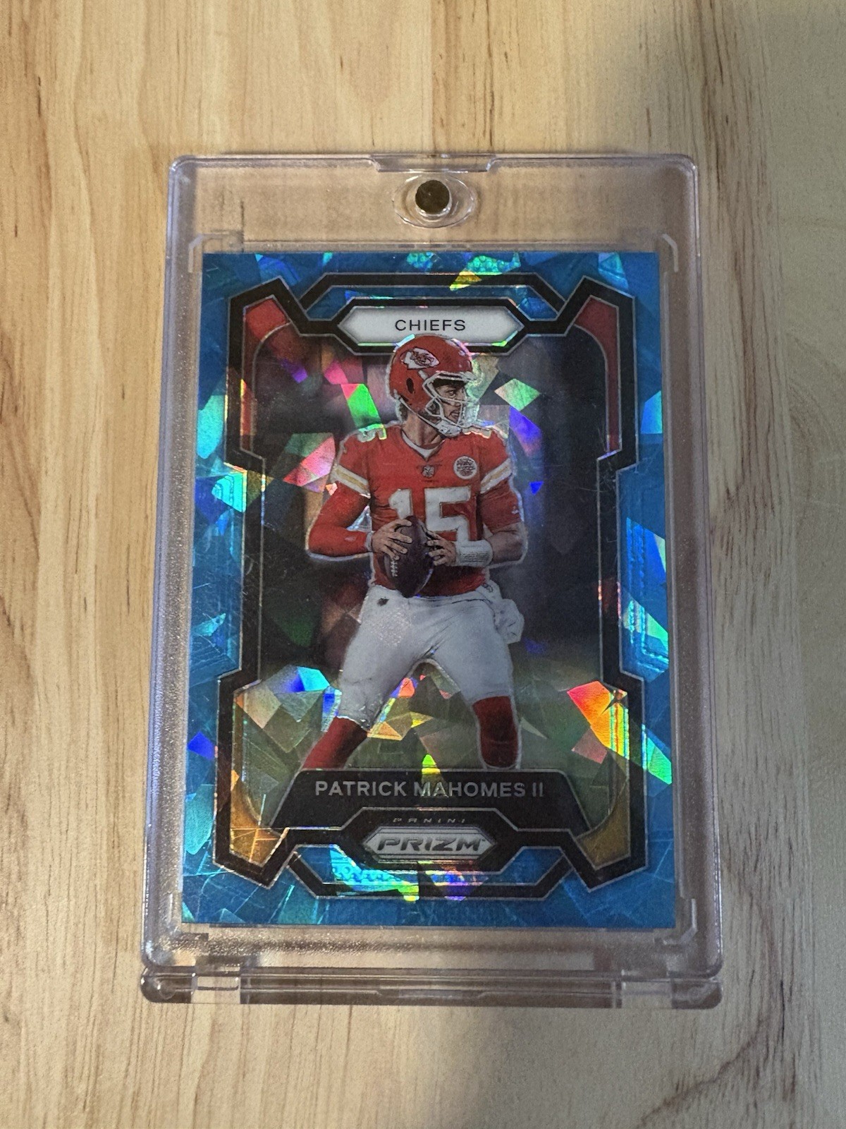 2023 Panini Prizm Patrick Mahomes /99 Blue Ice #149