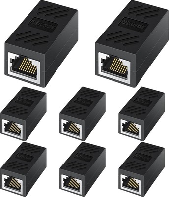 RJ45 Coupler, Ethernet Coupler-Female to Female Internet Network Cable black 