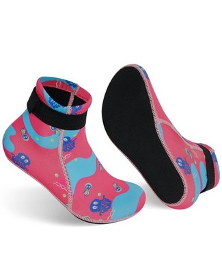 Neoprensocken Kinder 3mm, warme Wattsocken mit Klettverschluss für Jungen & M...