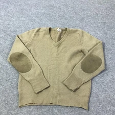 Vintage Paul Stuart Sweater Mens Medium Camelhair Made in England Elbow Patches