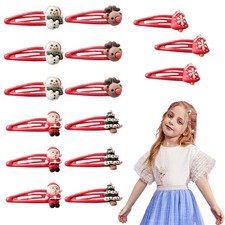 15 Pcs Christmas Hair Clips, Claw Red 2.16 0.78 Inch,