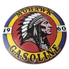 Vintage Mohawk Gasoline Sign - Gas Porcelain Service Native American Indian Sign