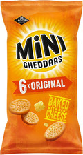 Jacob's Mini Cheddars Original Multipack Crisps 6 X 23 g (Pack of 1)