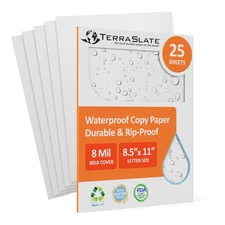 Premium Waterproof Printer Paper, 8 MIL 8.5 x 11 Inches, Durable & Heavy-duty...