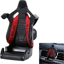 Car Phone Holder Carbon Fiber Racer Seat Air Vent Cell Phone Car Mount 360