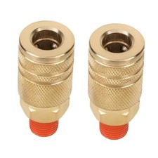 2pcs 1/4 NPT Quick Connect, Sturdy Air Hose Compressor Coupler Line Metal Male