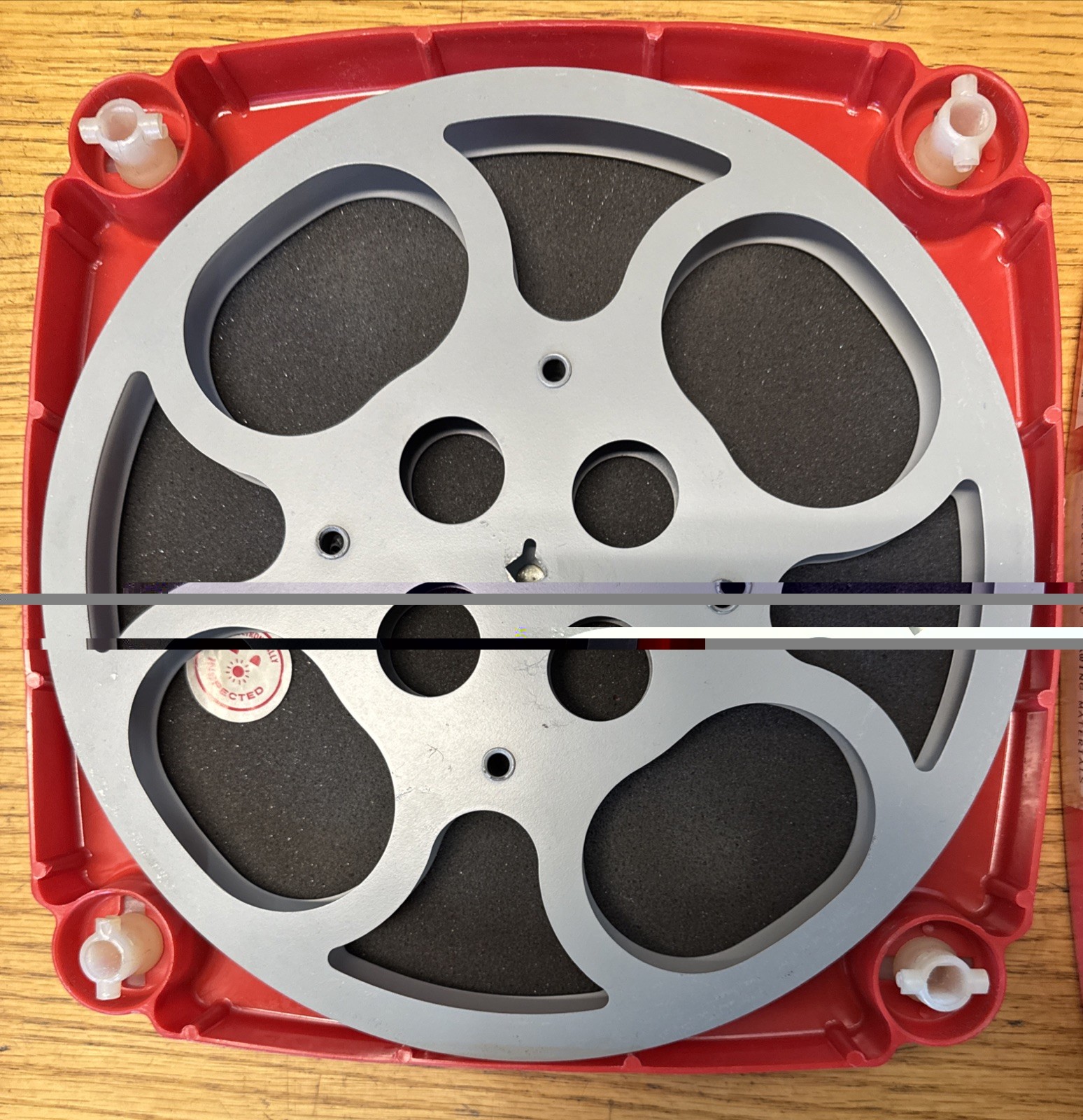 1 - 16mm  800'  EMPTY  METAL  FILM  REEL  TAYLOREEL  (  GREY )     A-     NICE