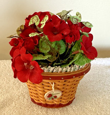Longaberger 2004 Mini Geranium Basket with Fl...