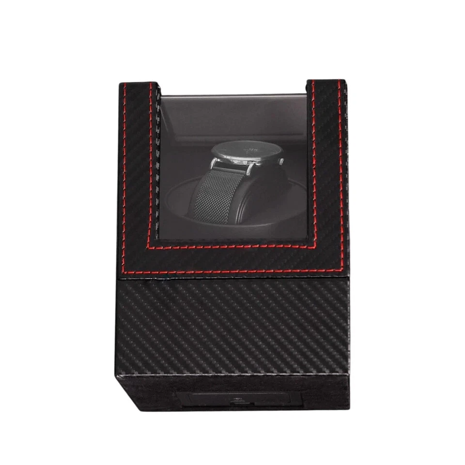 Automatic Watch Winder Display Case Rotating Storage Organizer Single Quiet Box# - Image 4 of 4