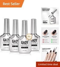 4 Pcs High Gloss Gel Top Coat, 16ml Bottles f...