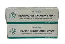 MediLisk Hearing Restoration Spray Earwax Cleaning & Ear Care Solution Lot of 2