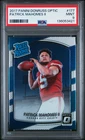 PSA 9 2017 Panini Donruss Optic Patrick Mahomes II Rookie RC #177