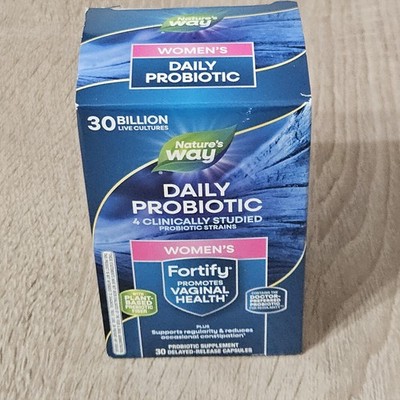 Nature's Way Fortify Daily Probiotic Women 30 Billion Live Culture 30 caps 08/26
