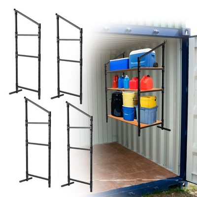 4PACK Shipping Container Shelf Shipping Container Rack Steel Hanging Shelf Rack