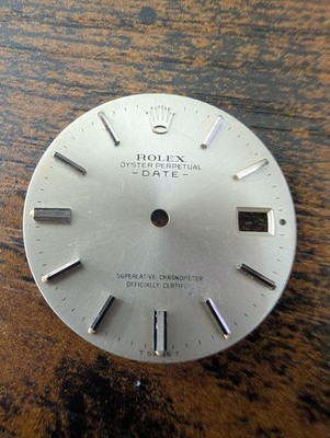 ROLEX OYSTER PERPETUAL DATE 1501 SILVER STICK DIAL - POOR CONDITION