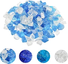 10-Pound Crushed Fire Glass for Gas Fire Pit | Fireplace | Vase Fillers | Garden