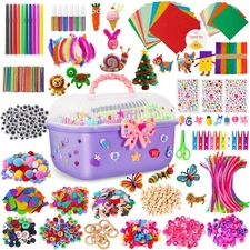 Arts and Crafts Supplies for Kids-2200+ Pcs DIY Arts & Craft Kit for Boys Gir...