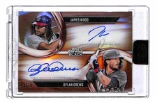 2025 Topps Chrome #PDPA-WC J. Wood / D. Crews Pitch Black Autograph Orange #/25