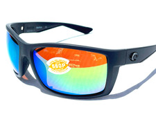 Costa Del Mar REEFTON in Matte Gray w GREEN Mirrored 580P Sunglass 9007-15 RFT