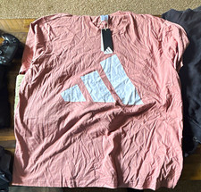 adidas Mens 3xl Pink Short Sleeve Logo Graphi...