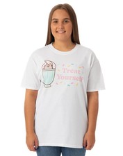 Image of Pusheen Short Sleeved T-Shirt | Womens White | Official Merch
