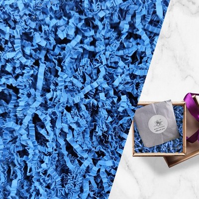 2 LB Crinkle Paper Filler Gift Boxes Shredded Wrapping Basket Stuffing Navy