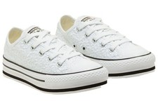 NEW CONVERSE Daisy White Lace Crochet Platform Chuck Taylor All Star Sneaker 6M